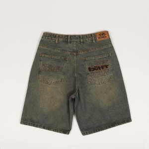 Butter Goods Warp Denim Shorts Dirty Wash Indigo